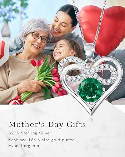 Miniatura 3 de Sterling Silver Necklace, Valentines Day Gifts for Wife, Heart Necklaces for Women, Girlfriend Birthday Graduation Mothers Day Gifts, Mom Necklace,