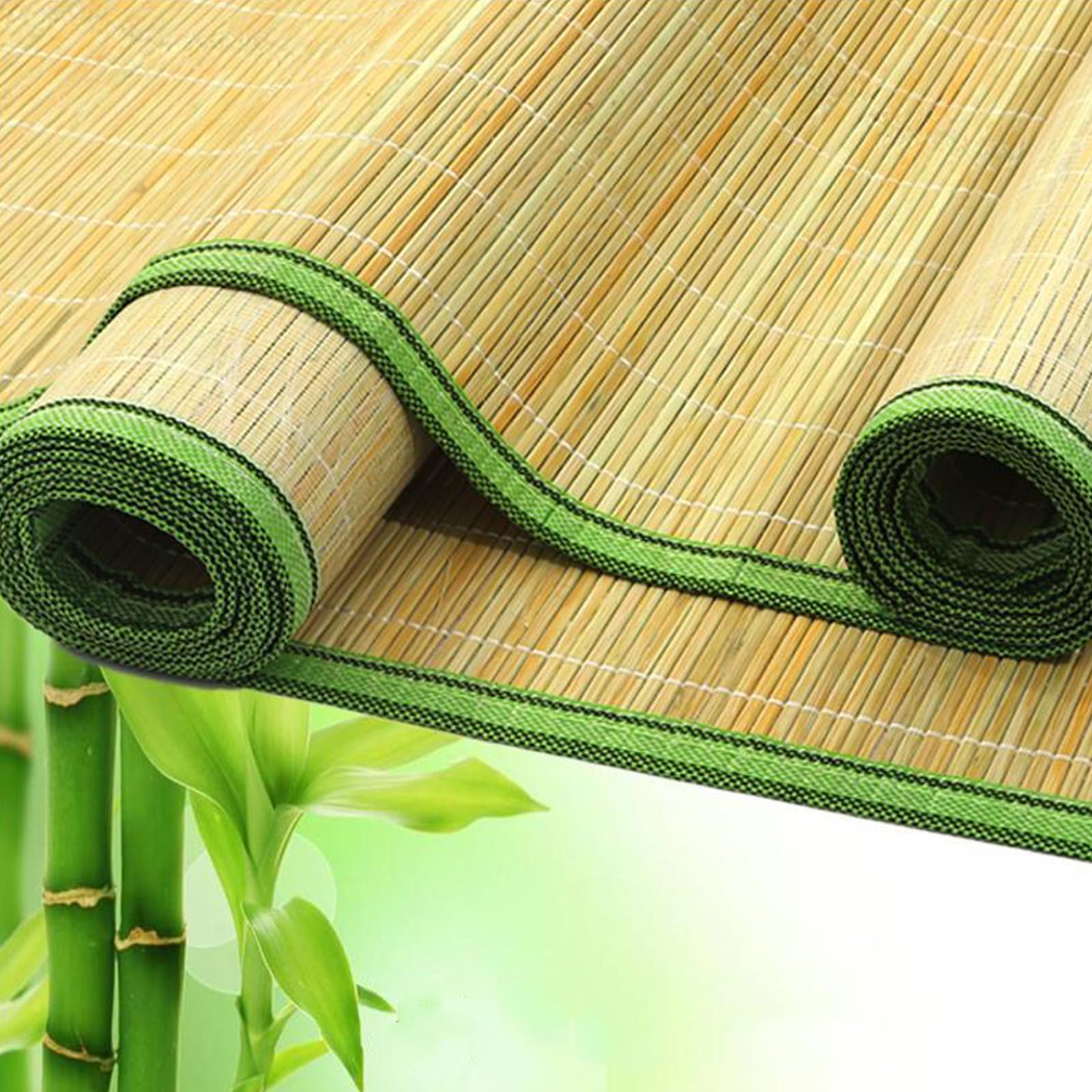 HYQOUKLR Rattan Mat Bed, Bamboo Cooling Mattress Pad Multiple Sizes(150x200Cm(59x79In))