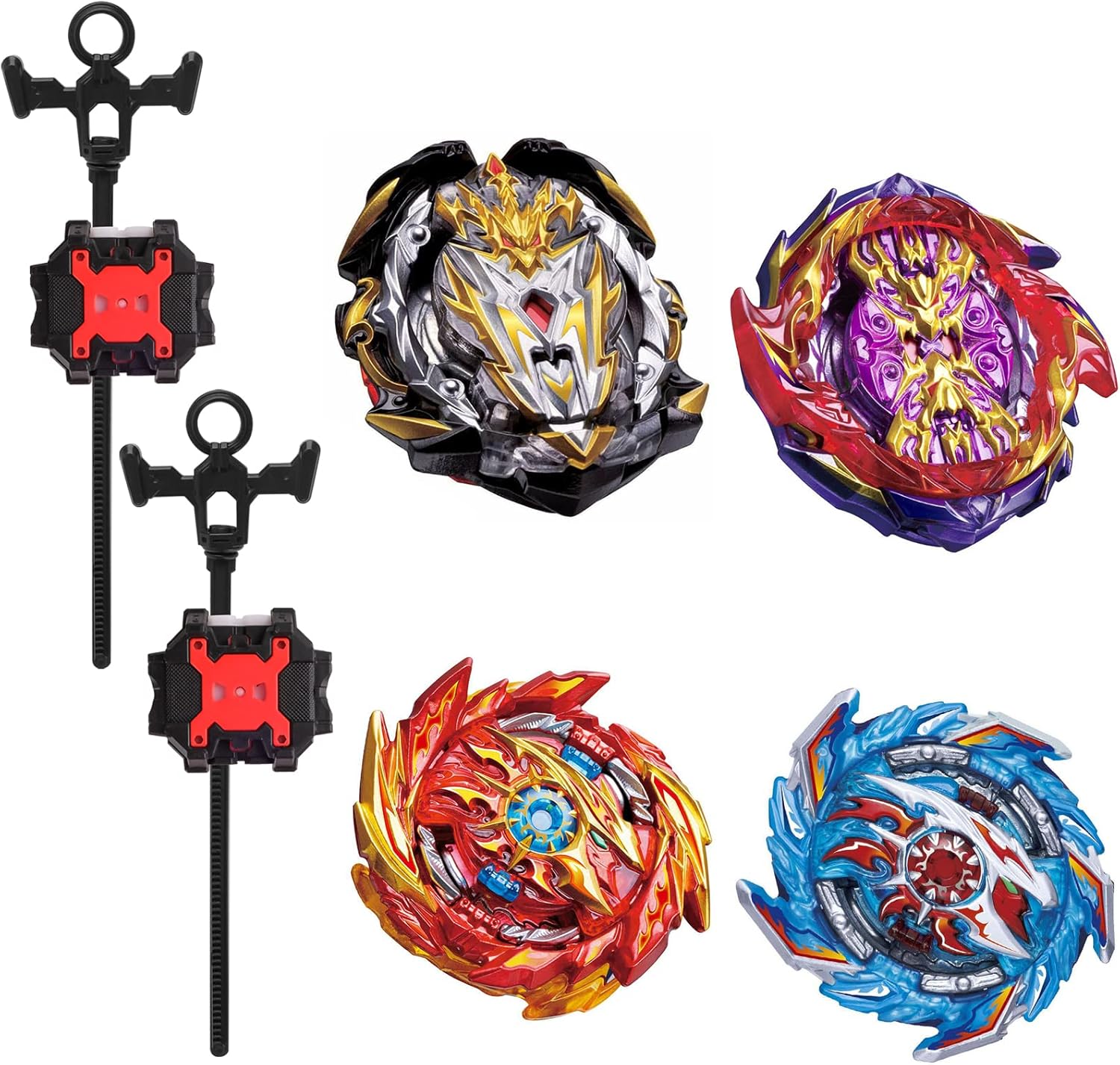 MINISOISO 4 Pezzi Trottole da Combattimento, Starter Trottola, Gyro