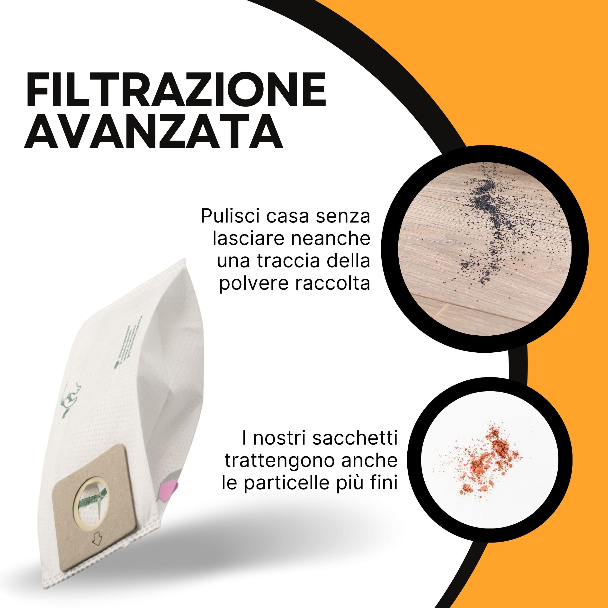 CONF 10PZ SACCHETTI HOOVER COMPATIBILE CON I MODELLI INDICATI NELLA