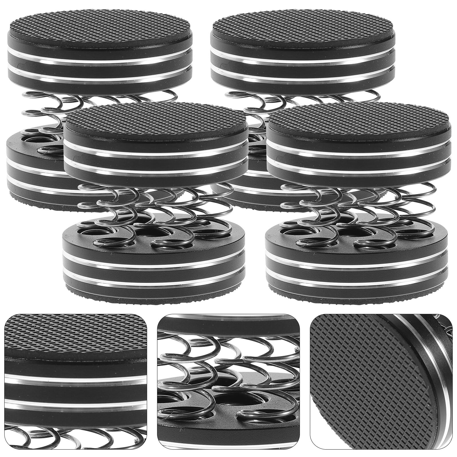 NOLITOY 4 pezzi Piedini Isolanti per Diffusori Acustici in Lega di Alluminio con in Acciaio Inossidabile Supporti Antivibranti Stabili e Antiscivolo per Subwoofer e Casse Audio Hifi
