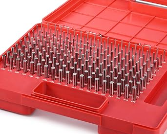 Pin Gauges, Pin Gage Set, M10.061-0.250190pcs, Minus, Class ZZ, with Storage Case