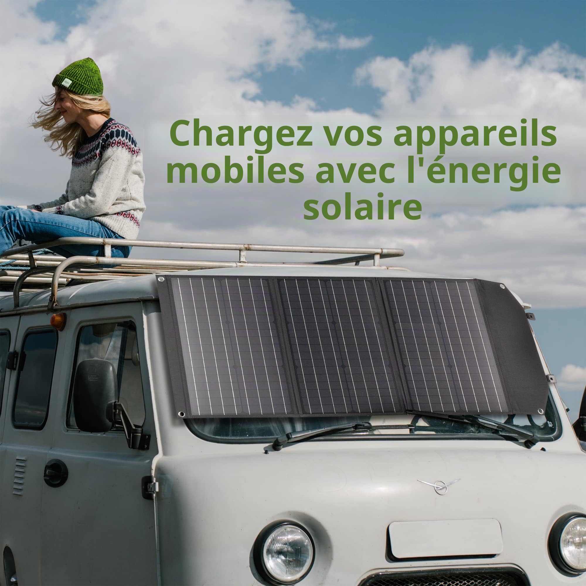 Bresser Chargeur Solaire Portable 90 W Pliable avec USB A et Sortie DC | Bresser chargeur solaire portable 90 W pliable avec USB A et sortie DC