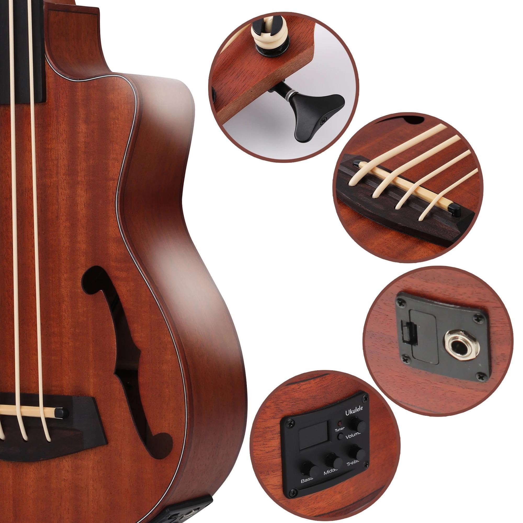 Ukulele Basso Ukulele Basso Elettrico Ukulele Basso Da 30 Pollici Con Tasti Basso Elettrico Ukulele Con Borsa Performance