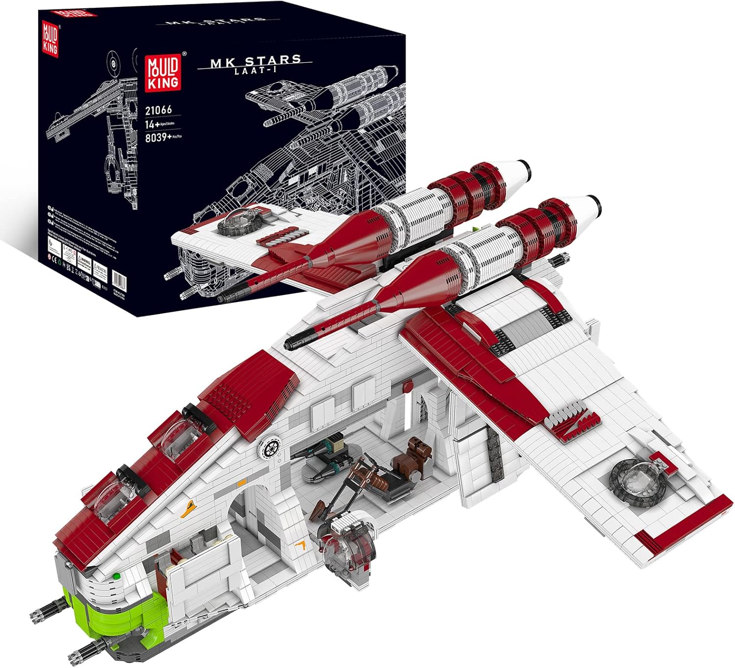 Amazon.co.jp Mould King 21066 Republic Gunship LAAT1 UCS ディスプレイモデルキット