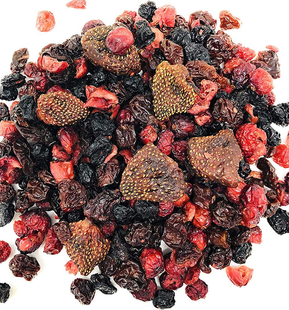 SweetGourmet Premium Dried Mixed Berries | Cherries, Cranberries, Blueberries, Strawberries | NON GMO | No Sulfur Dioxide | Preservative Free | 1 Pound