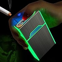 Vista 1 de x-lighter XL080 Glowing Cigarette Case for 100’s, Smell-Proof, Moisture-Proof Holder Box with USB Rechargeable Lighter, Women Gift, Christmas Gift