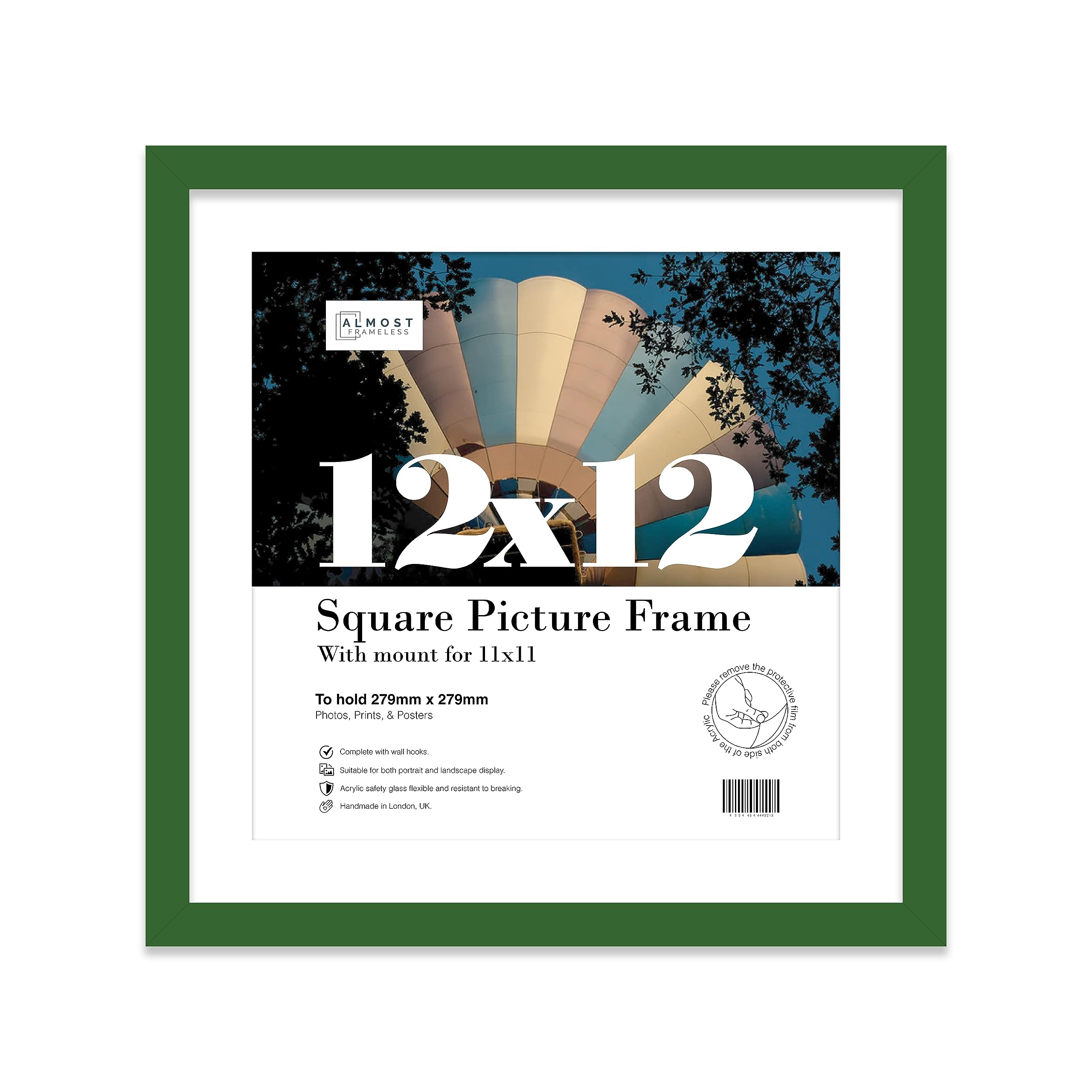 7X7" Black Picture Frame7X7" Square Frame With 6X6" Mount For 7X7"/6X6" Pictures Art Deco Style Room Decor1 Pack from B&Q