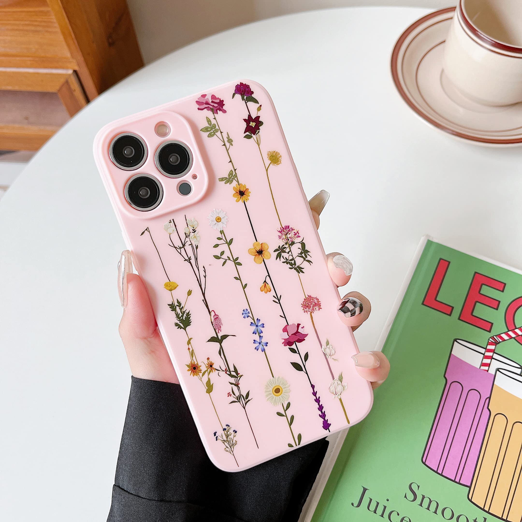 ORNARTO Coque Pour IPhone 14, Coque En Silicone Liquide (pour IPhone 14)(6,1"), Étui IPhone 14 Fine, Housse IPhone 14 Antichoc - Rose Fluo