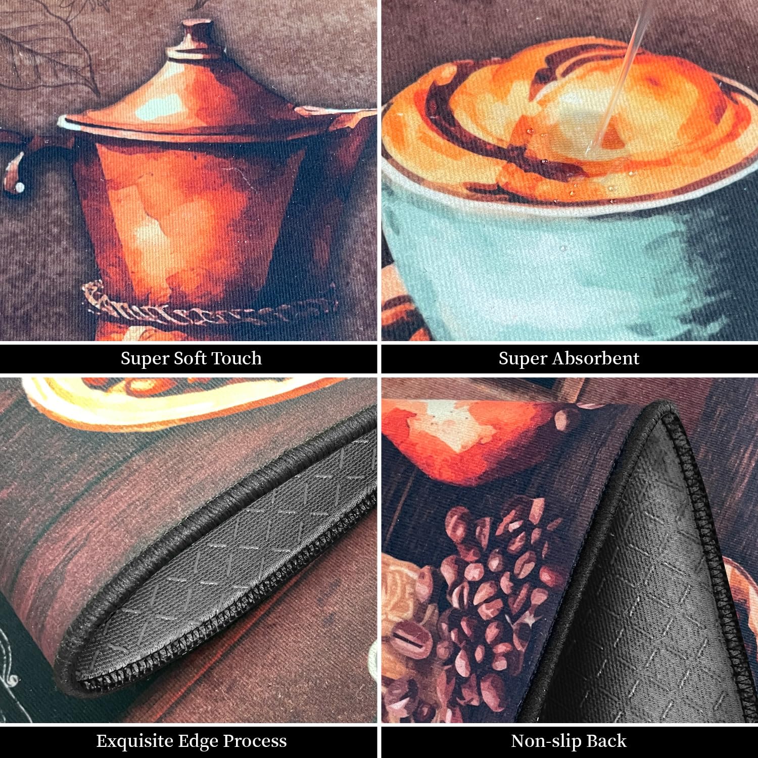 Lot De 2 Tapis De Cuisine Antidérapants Et Lavables Anti