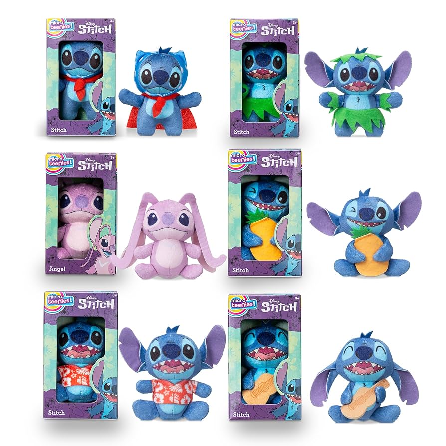 Amazon.com: Micro Teenies Disney Stitch 6 Pack - Miniature