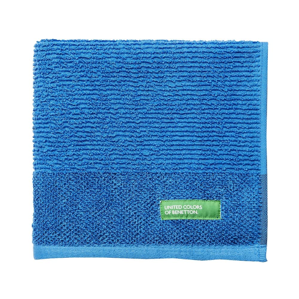 Benetton Pack de 2 - Set de 3 Toallas de Baño, Cada Uno en Color Azul y Otras en Verde