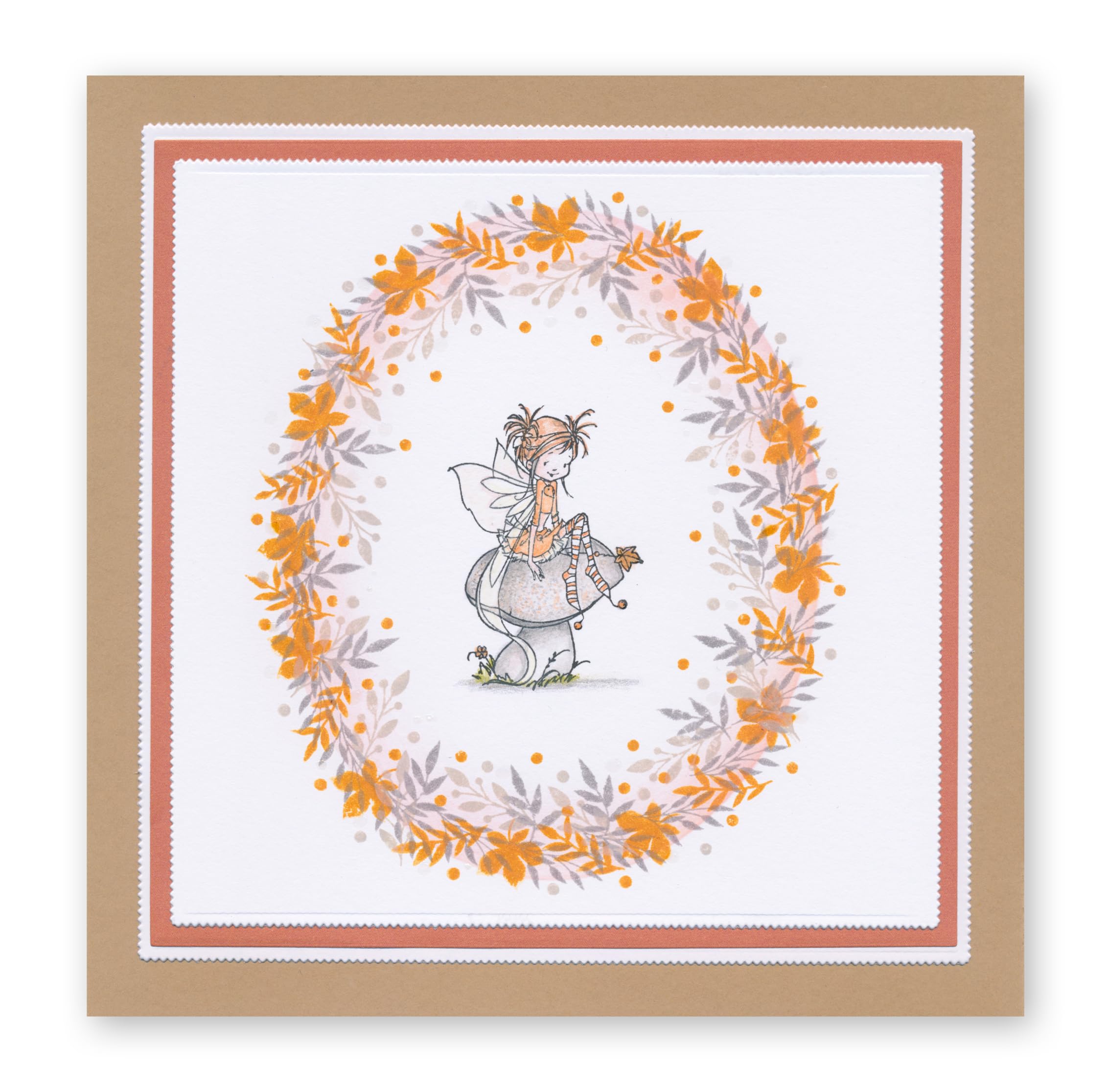Clarity Stamps - Set di 4 timbri trasparenti A6 con 140 francobolli in totale, 4 penne per timbri e scatola