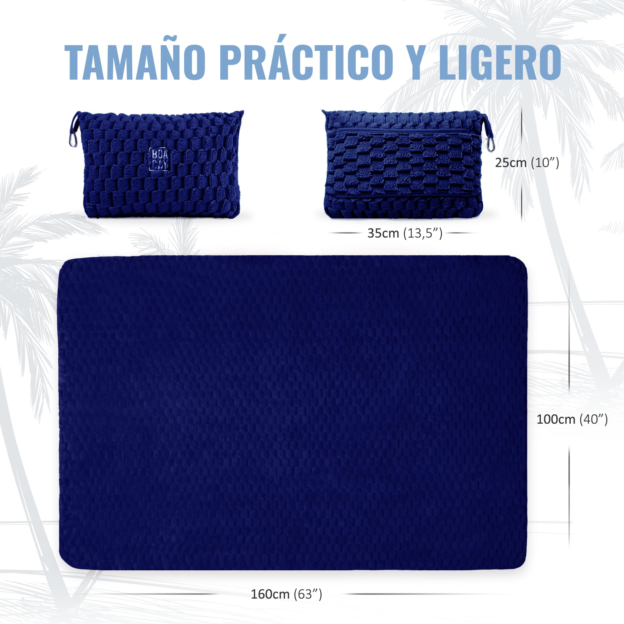 BOACAY Manta de Viaje Plegable para Avión, Automóvil - Manta de Oficina Compacta - Almohada Portátil para Adultos, Niños con Funda, Manga para Equipaje, Clip para Mochila