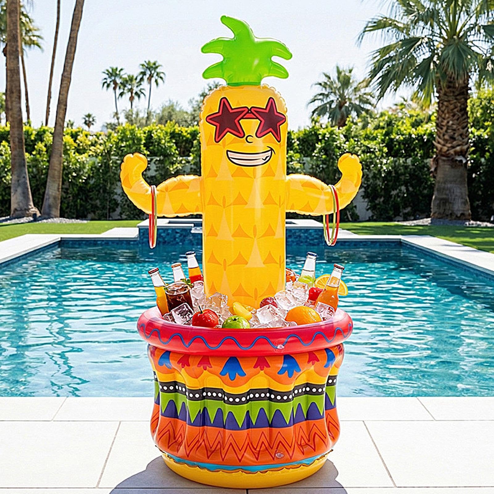 Hinchable Enfriador Portátil Piña 122 cm Para Bebidas
