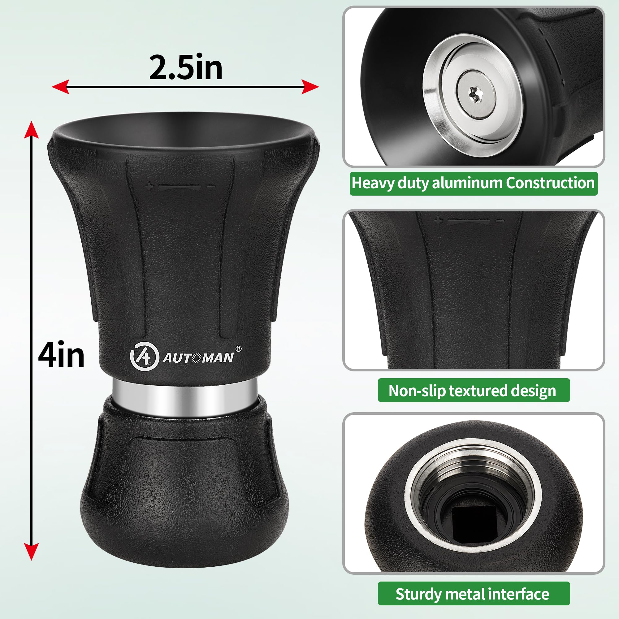 AUTOMAN Garden Hose Nozzle Heavy Duty, 2 Pack Fireman Hose Nozzle, High Pressure Water Hose Sprayer Nozzle, Adjustable Spray Nozzles for Washing Car, Cleaning Ground, Watering Plants, Showing Pets