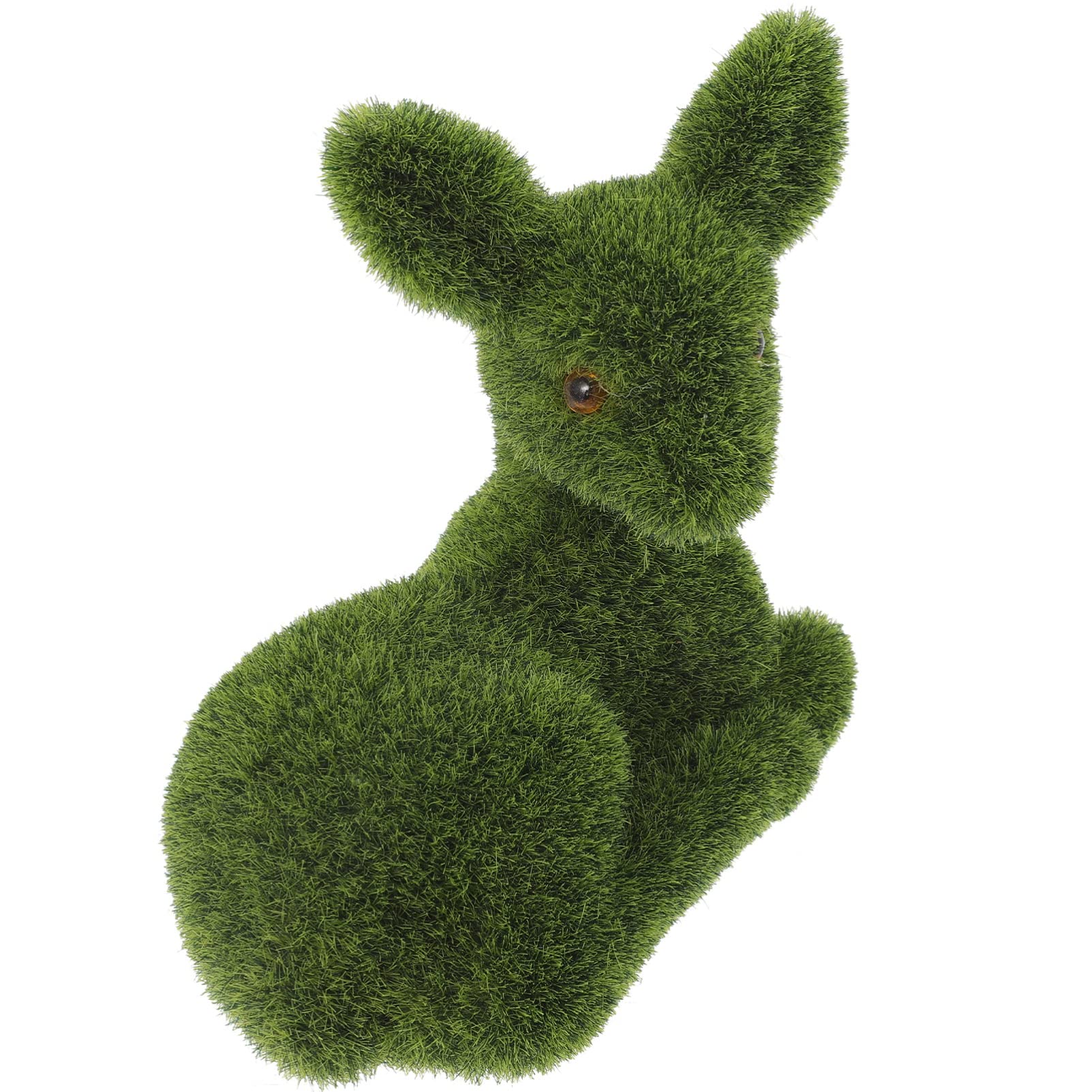 HANABASS Artificial Moss Deer Figurine Faux Green Moss Turf Animal Statue Green Moss Balls Decorative Turf Flocking Animal Flocking Statue for Plants Patio Garden Home Decoration