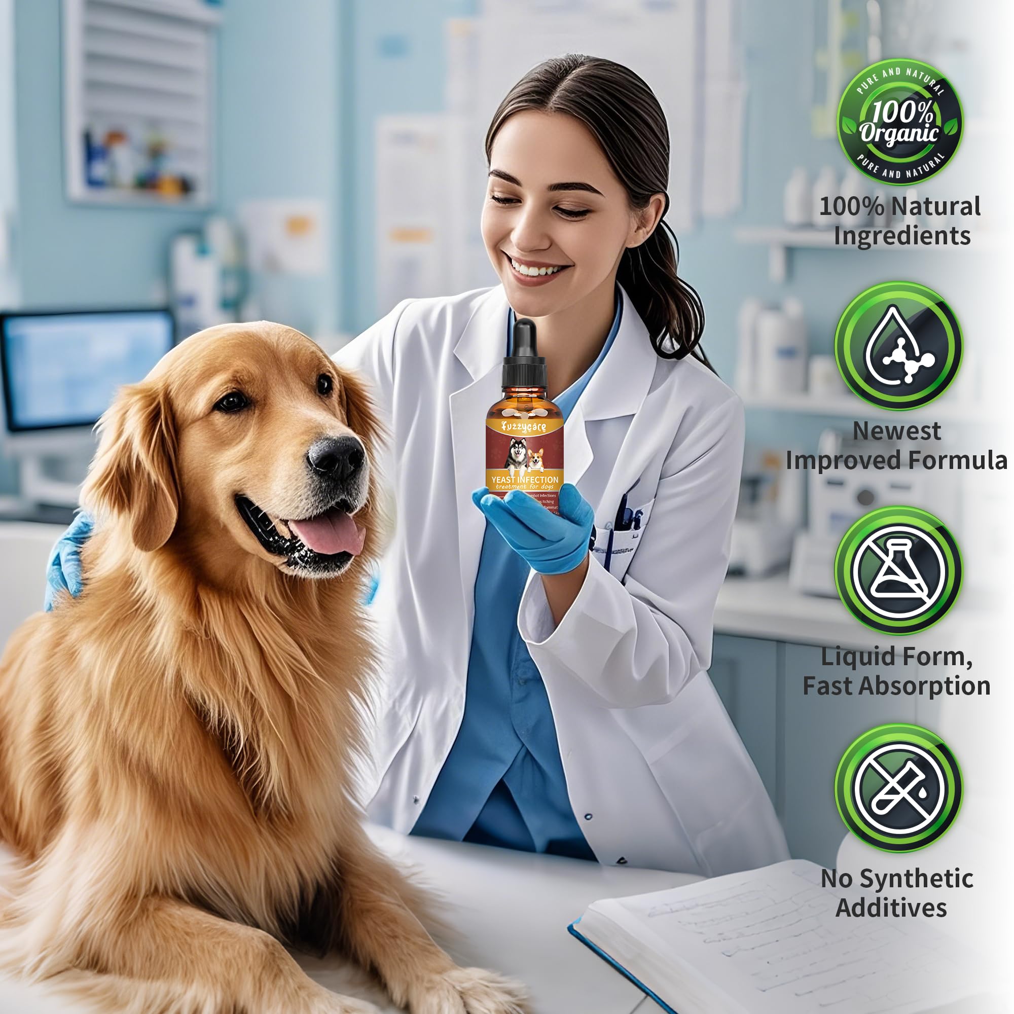 Natural Yeast Infection Treatment for Dogs, Dog Ear Infection Treatment & Dog Yeast Infection Treatment, Ear Infection Treatment for Dogs Help Supports Allergy, Itch & Inflammation Relief - image 6