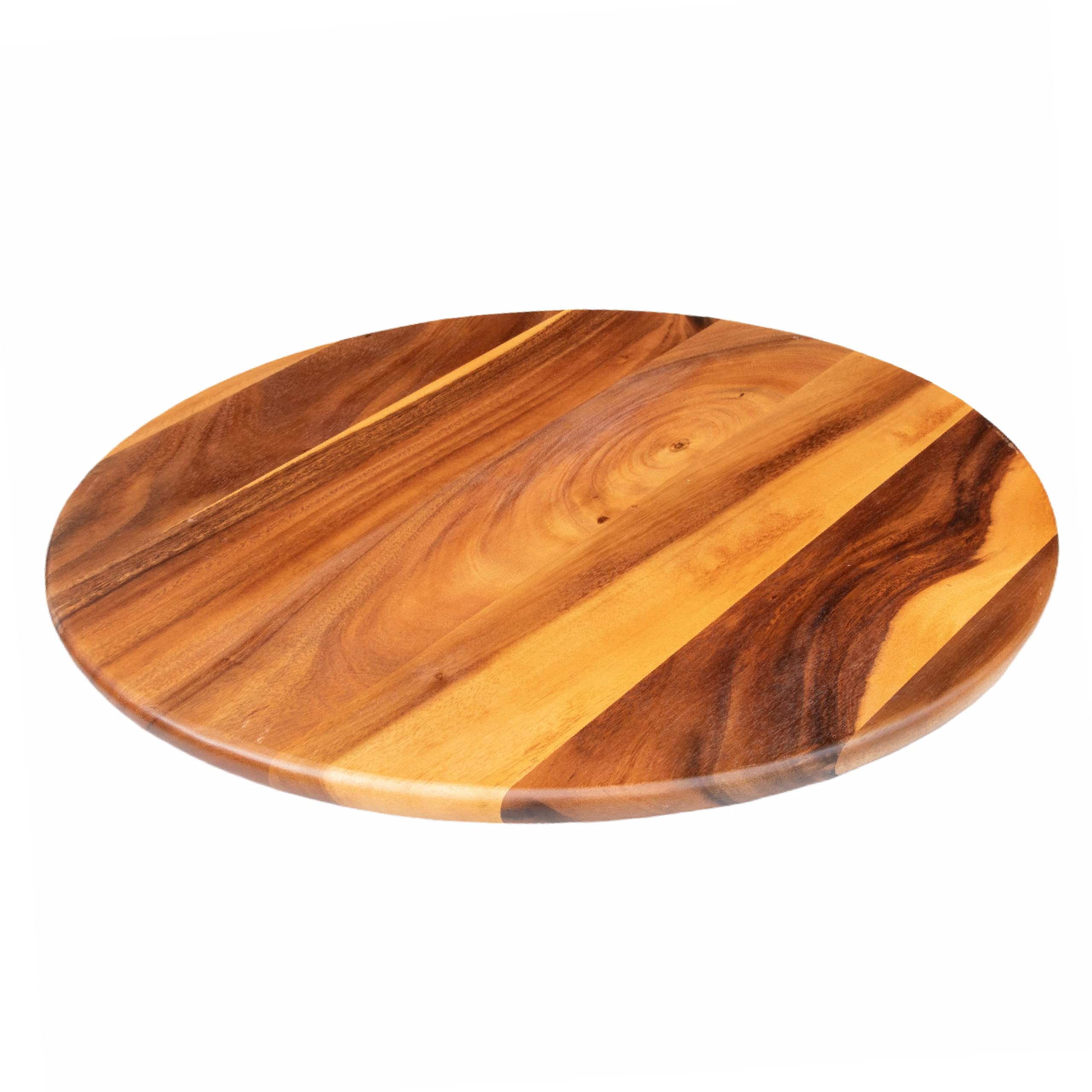Villa Acacia Lazy Susan - 22 Inch Round Wooden Turntable Organizer for Table, Cabinet or Pantry - Kitchen Essentials for Serving & Storage ?
