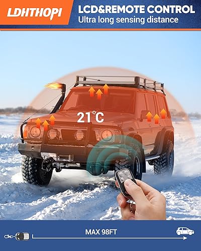 Miniatura 2 de LDHTHOPI Calentador diésel de 12 V y 8 KW, calentador de aire diésel todo en uno, calentador diésel portátil con monitor LCD y control remoto,