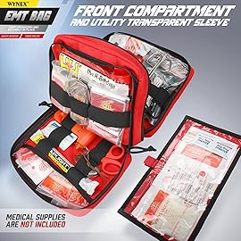 WYNEX Tactical Large Admin Pouch of Double Layer Design, Molle EDC EMT Utility Pouch with Map Sleeve Modular Tool Pouches Large Capacity Flag Patch Included