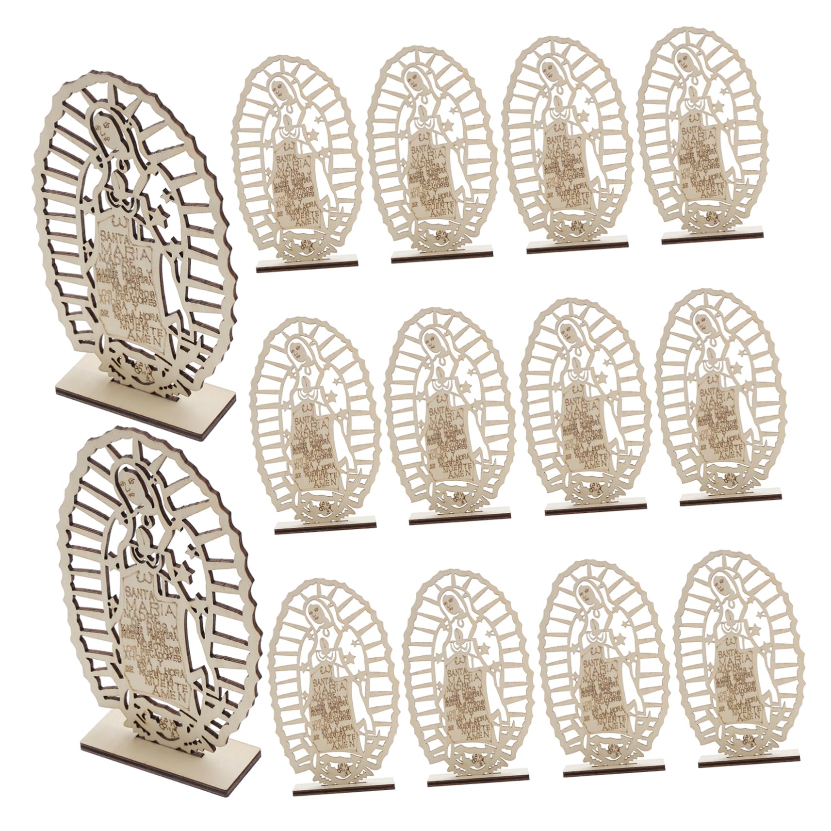 16pezzi Wooden Baptism Centerpieces for Religious Events Elegant Shower Table Decor And Catholic Party Supplies for Indoor Celebrations
