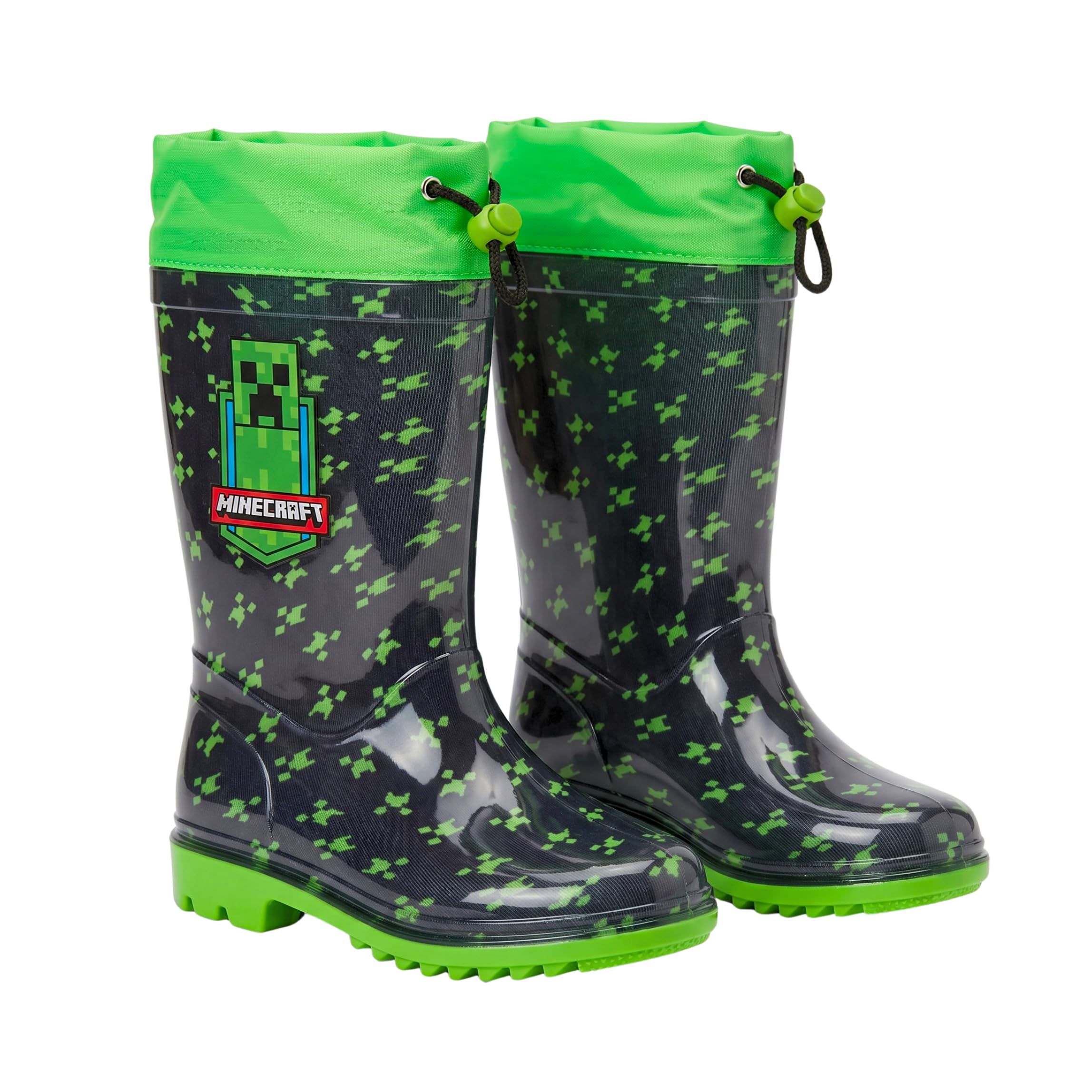 Minecraft Botas para Niño, Botas Agua Impermeables Lluvia, Tallas EU 23 a 32