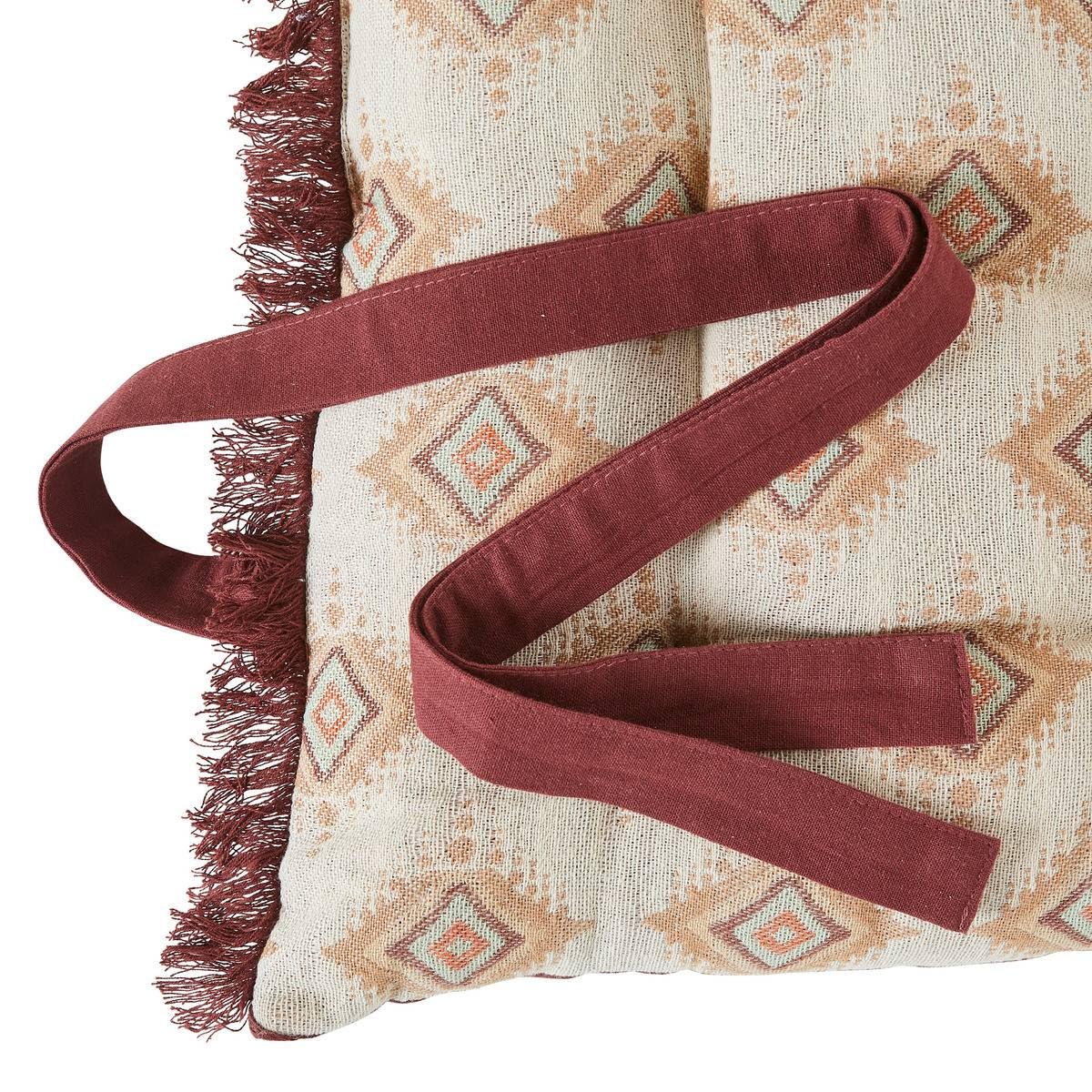 ATMOSPHERA CREATEUR D'INTERIEUR Colchón de Suelo Jacquard Ikat 60 x 120 x 10 cm Beige Lino