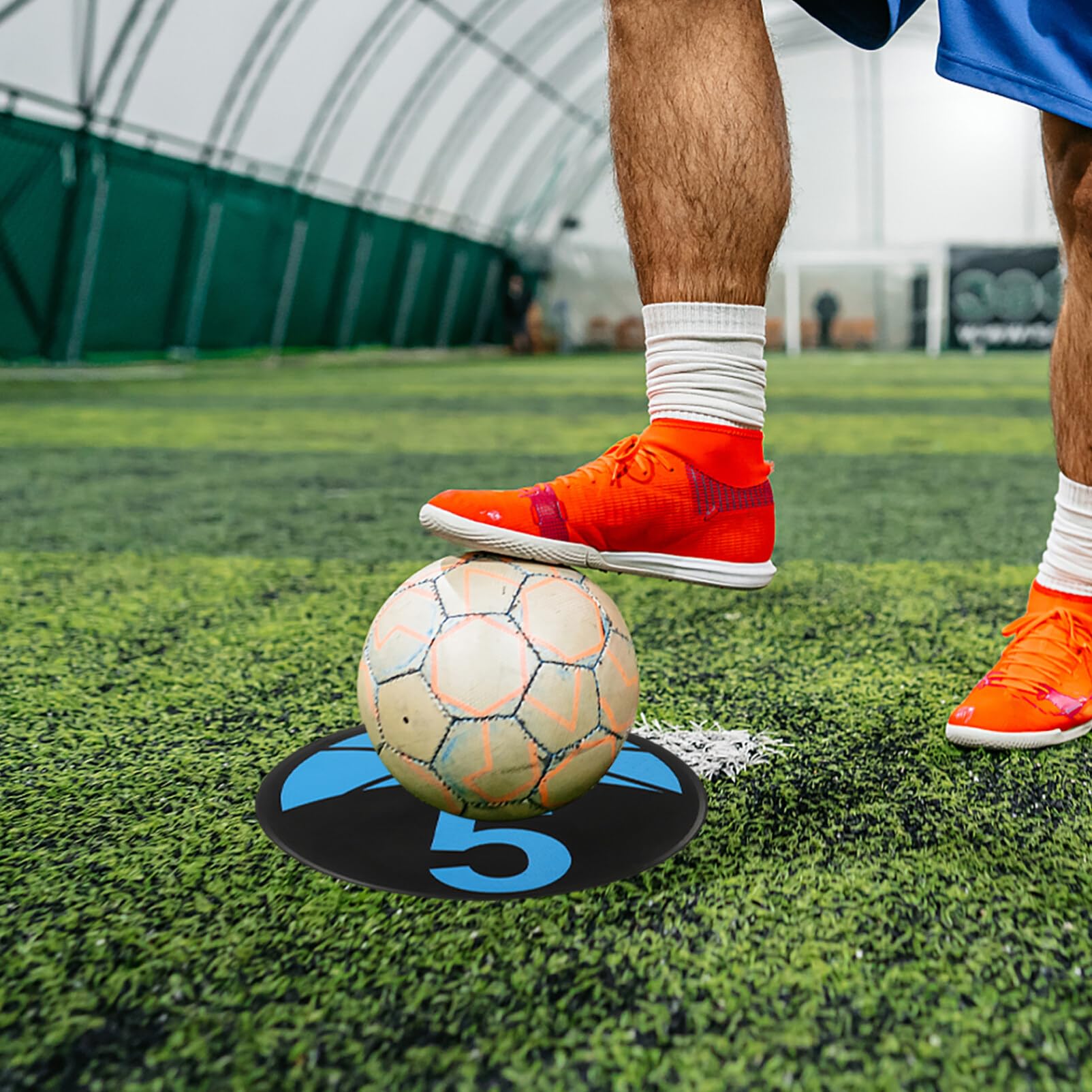 10pcs Football Training Tools Soccer Sign Disc Floor Makers for Soccer Training Exercising Sign Discs for Soccer Football Accessories Soccer Training Pad Soccer Training Equipment