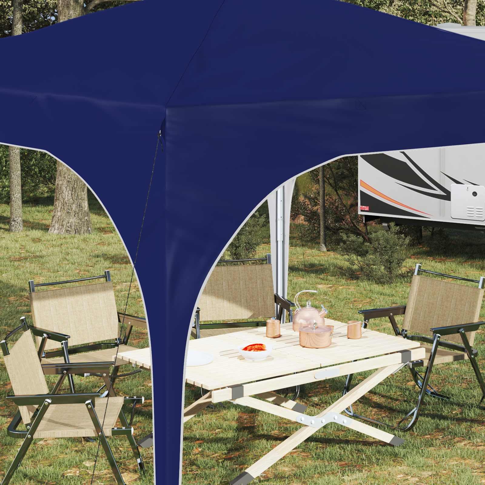 Carpa Plegable para Fiestas 290 x 290 x 245 cm Crema