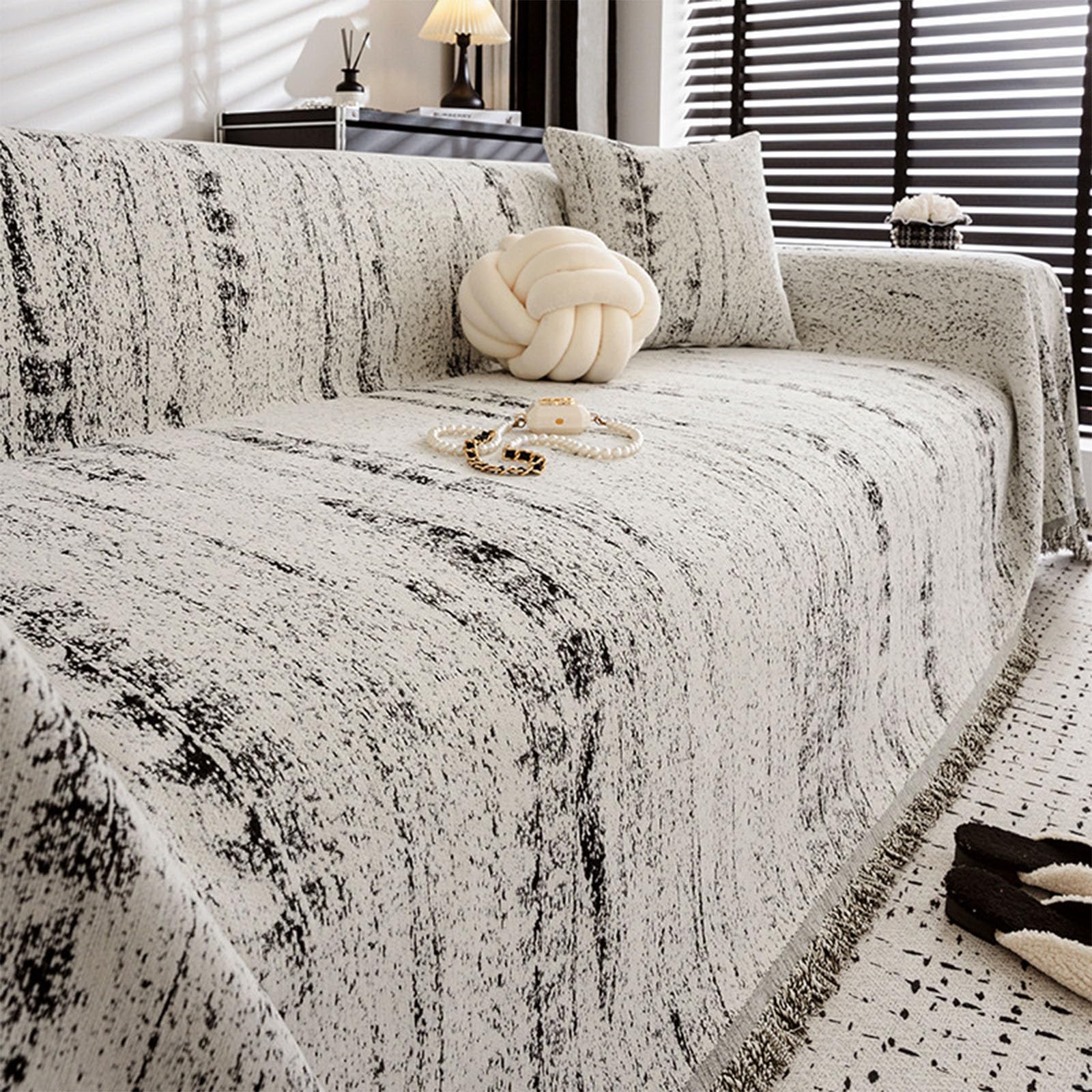 Housse de canapé chenille haut de gamme jeté de canapé d'angle design
