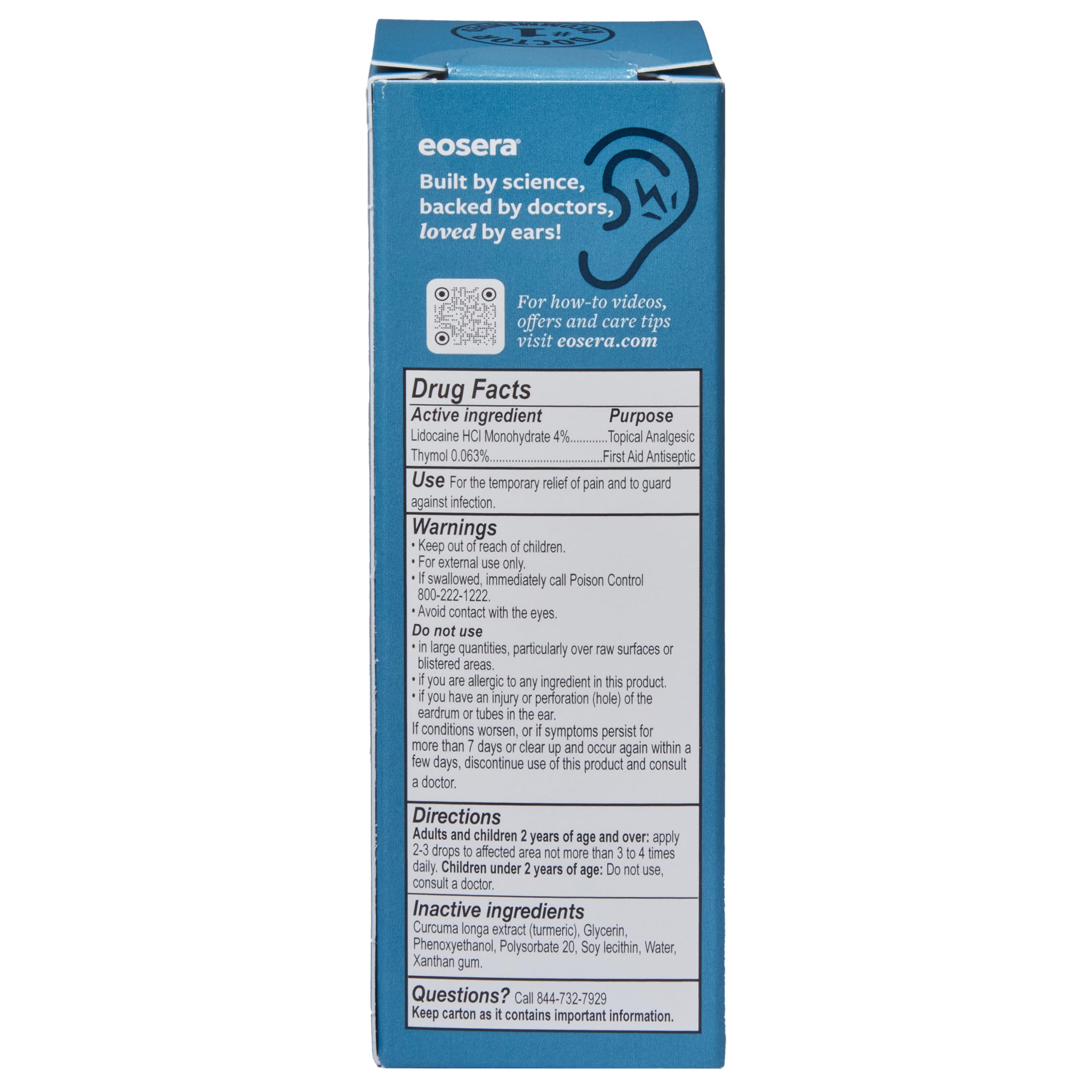 eosera Ear Pain MD +Plus Earache Relief Drops – 4% Lidocaine + Antiseptic for Pain Relief & Infection Protection – Swimmer's Ear, Ear Infections, Allergies — Amazon image 4