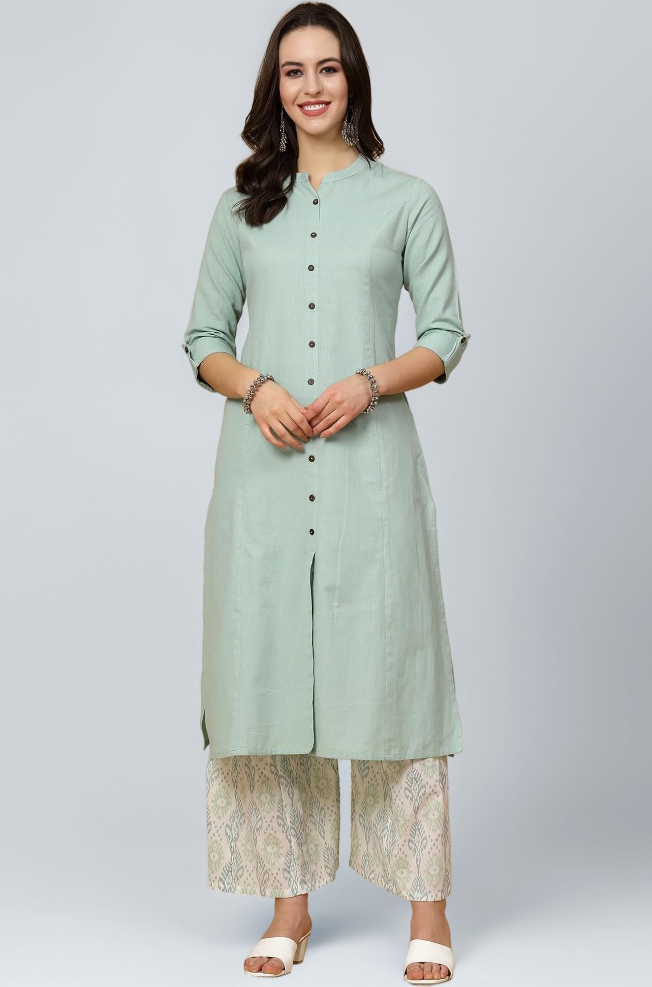 Pistaa's Women's Cotton Solid Readymade Salwar Suit Set
