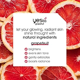 Yes To Face Wipes for Women and Men, Brightening Facial Cleansing Wipes for use as a Make Up Remover, Cleaning, Soothing, Grapefruit (Pack of 2)