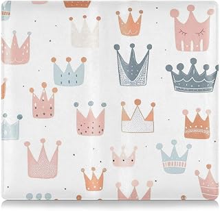 Maunzc Cartoon Crown Car Registration and Insurance Holder - Slim PU Leather Glove Box Organizer for Essential Documents | Vehicle Document Wallet for Men & Women