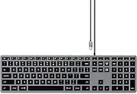 Satechi Teclado Slim W3 Iluminado com Cabo e Keypad Numérico - Teclas Iluminadas e conexão USB-C - Para M2/ M1 MacBook Pro/Air, M2/ M1 iPad Pro/Air, M2 Mac Mini, iMac M1