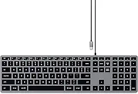 Satechi Teclado Slim W3 Iluminado com Cabo e Keypad Numérico - Teclas Iluminadas e conexão USB-C - Para M2/ M1 MacBook Pro/Air, M2/ M1 iPad Pro/Air, M2 Mac Mini, iMac M1