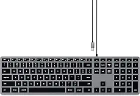 Satechi Teclado Slim W3 Iluminado com Cabo e Keypad Numérico - Teclas Iluminadas e conexão USB-C - Para M2/ M1 MacBook Pro/Air, M2/ M1 iPad Pro/Air, M2 Mac Mini, iMac M1