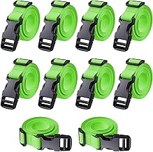 10 Pack 1" Wide Utility Straps with Quick Release Buckle Adjustable Nylon Straps for Camping Luggage Backpack Bike Packing Strap 200cm Length