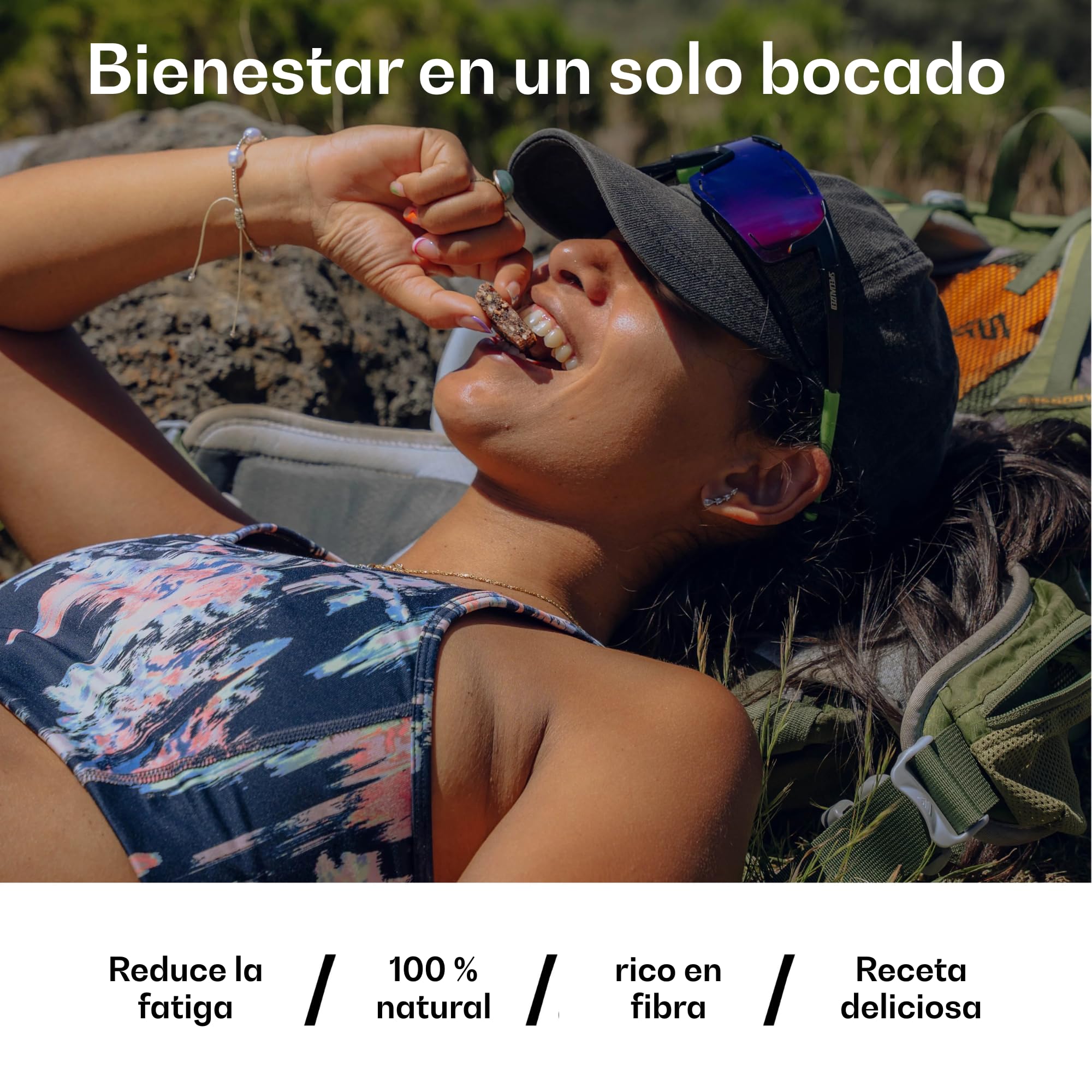 6 Bouchées Protéinées Amande et Myrtille | Snack Sain Riche en Proteine Vegetale, Vitamine C & D, Zinc| Barre Protéinée Aux Amandes |Pre Workout Multivitamines Minéraux Keto Sans Sucre Ajouté 6 x 10gr