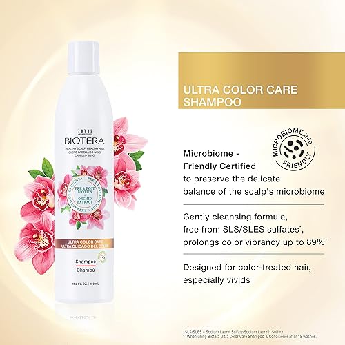 Miniatura 10 de BIOTERA Ultra Color Care Shampoo and Conditioner  Prolong Vivid Color-Treated Hair  Microbiome Friendly  Vegan