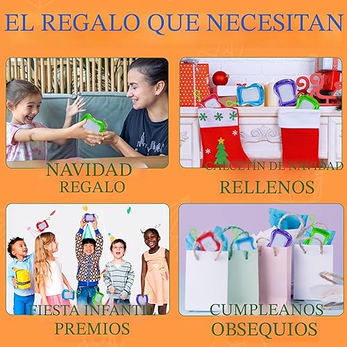 Miniatura 3 de Mini pizarra magnética de dibujo para niños, paquete de 12 con clip para llavero, bloc de escritura borrable para dibujo, caja de tesoros, juguetes