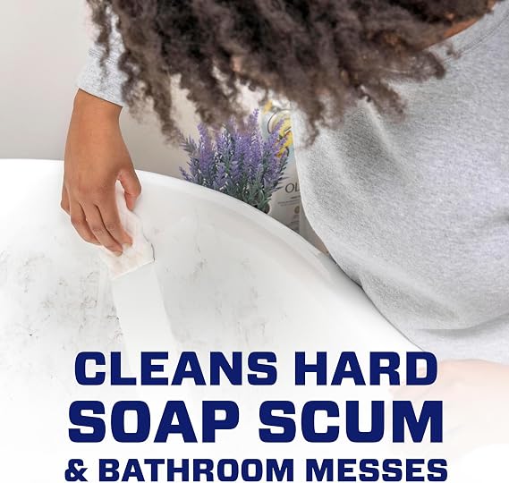 Mr. Clean Magic Eraser, Bathroom, Shower, and Shoe Cleaner with Febreze Lavender Scent, Cleaning Pads with Durafoam, 10 Count