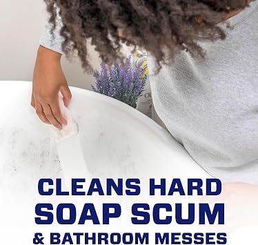 Mr. Clean Magic Eraser, Bathroom, Shower, and Shoe Cleaner with Febreze Lavender Scent, Cleaning Pads with Durafoam, 10 Count