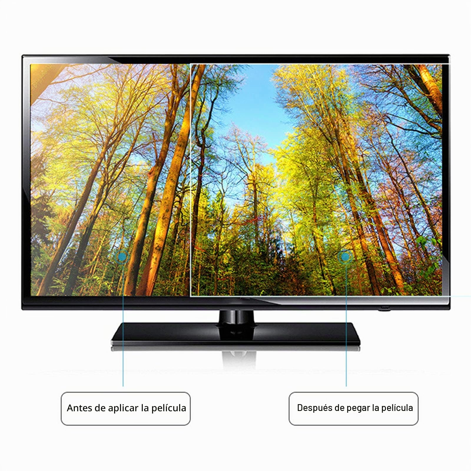 Protector De Pantalla De TV Mate, Filtro Antireflejo/Luz Azul, Índice De Antirreflejos De hasta 90%, para Monitores De 32 A 75 Pulgadas,32" 704 * 395mm