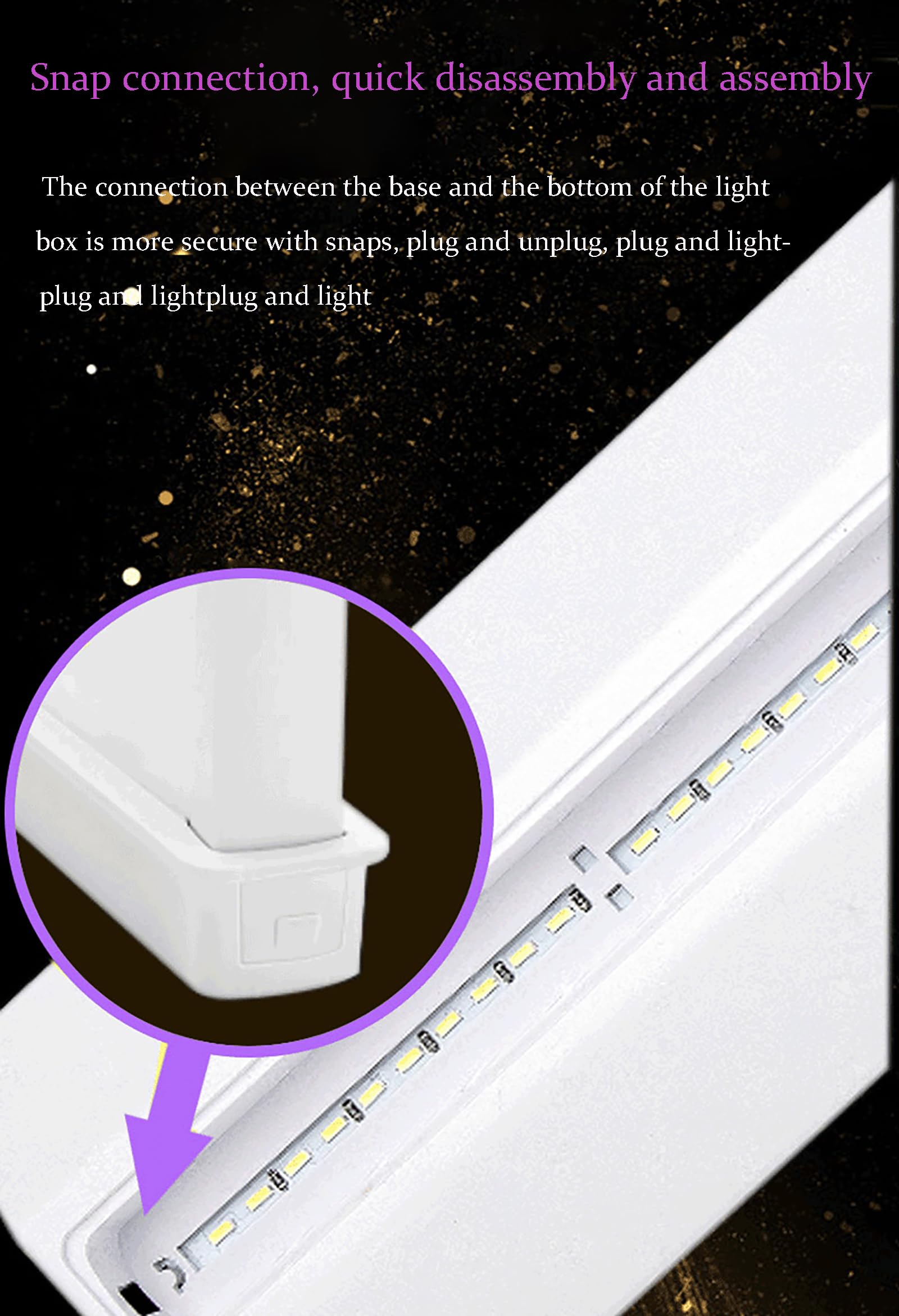 Caja de luz LED Delgada Soporte for Letrero de Caja de luz LED, Pantalla publicitaria de Doble Cara con Base, Soporte for menú de póster Recargable Tablero de menú retroiluminado por LED