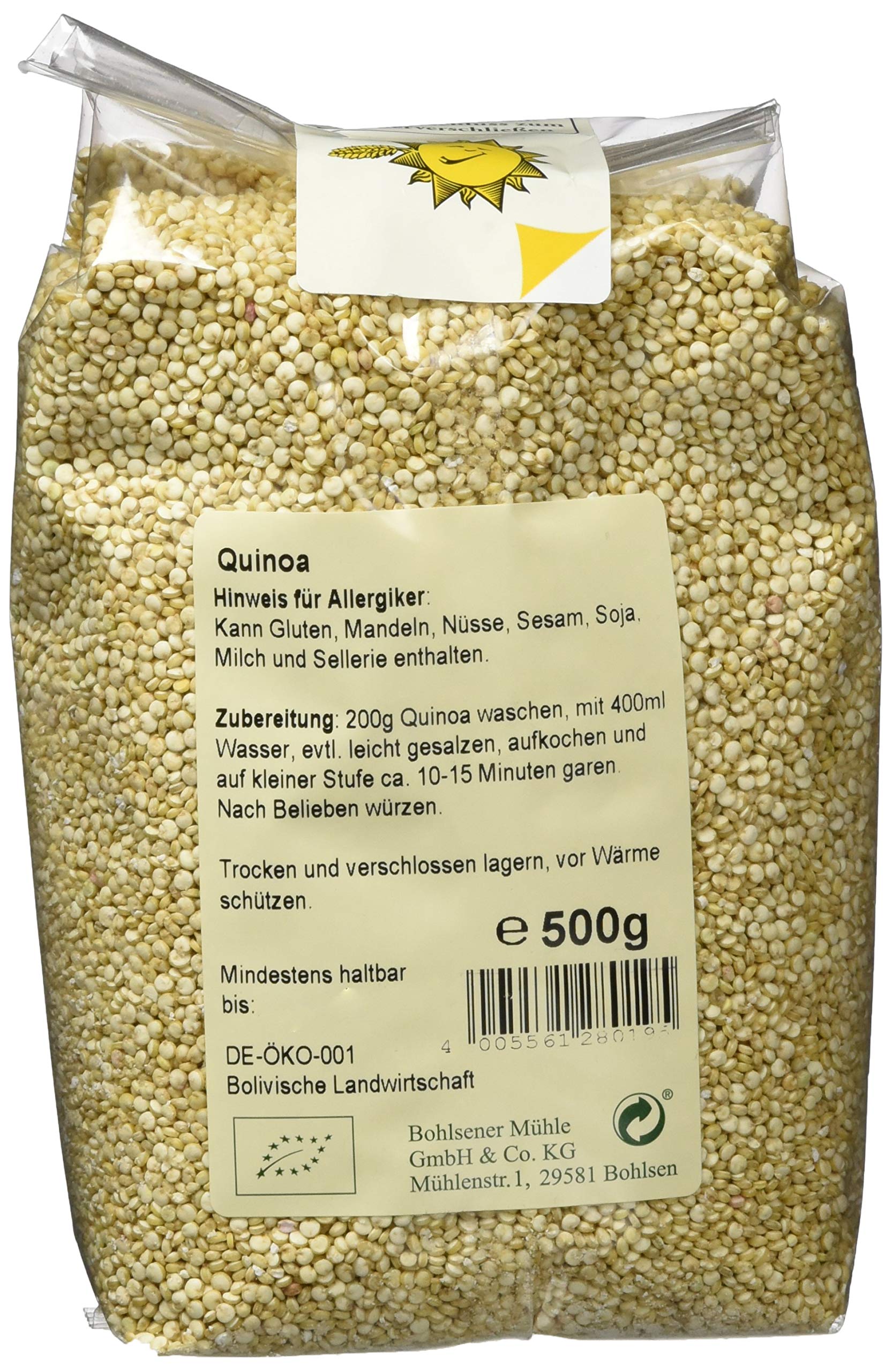 Bohlsener Mühle Quinoa, 10er Pack (10 x 500 g Packung) - Bio