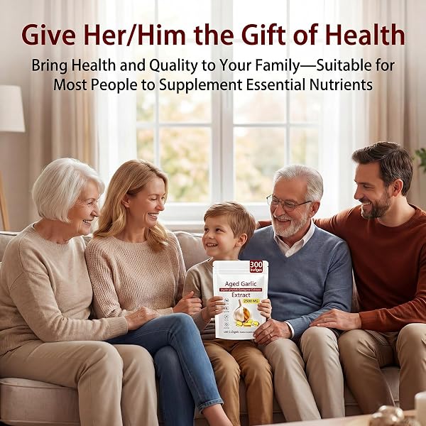 Aged Garlic Extract Capsules 7500mg Odorless – 300 Count Aged Garlic Supplement for Heart & Immune Support, 15:1 Concentrated Garlic Pills, Organic, Non-GMO, Vegetarian Softgels (1 PCS) - 5