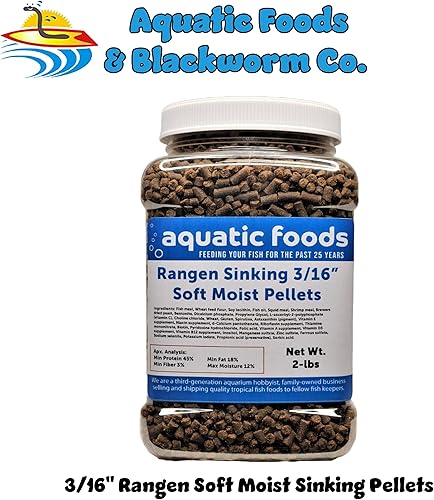 Miniatura 9 de Aquatic Foods Inc. Pellets de salmón suaves y húmedos de 316 pulgadas para axolotes adultos, camarones, caracoles, cangrejos, anfibios pequeños,