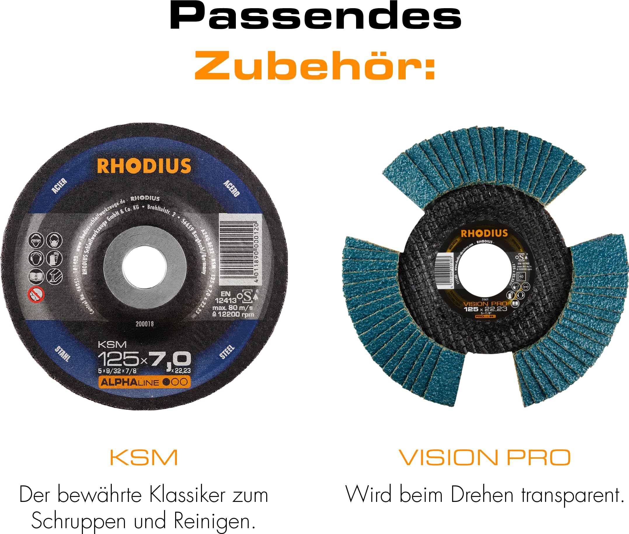 RHODIUS TOPline XTK6 EXACT BOX Extradünne Trennscheibe 125 x 0,6 x 22,23 mm 10 Stk